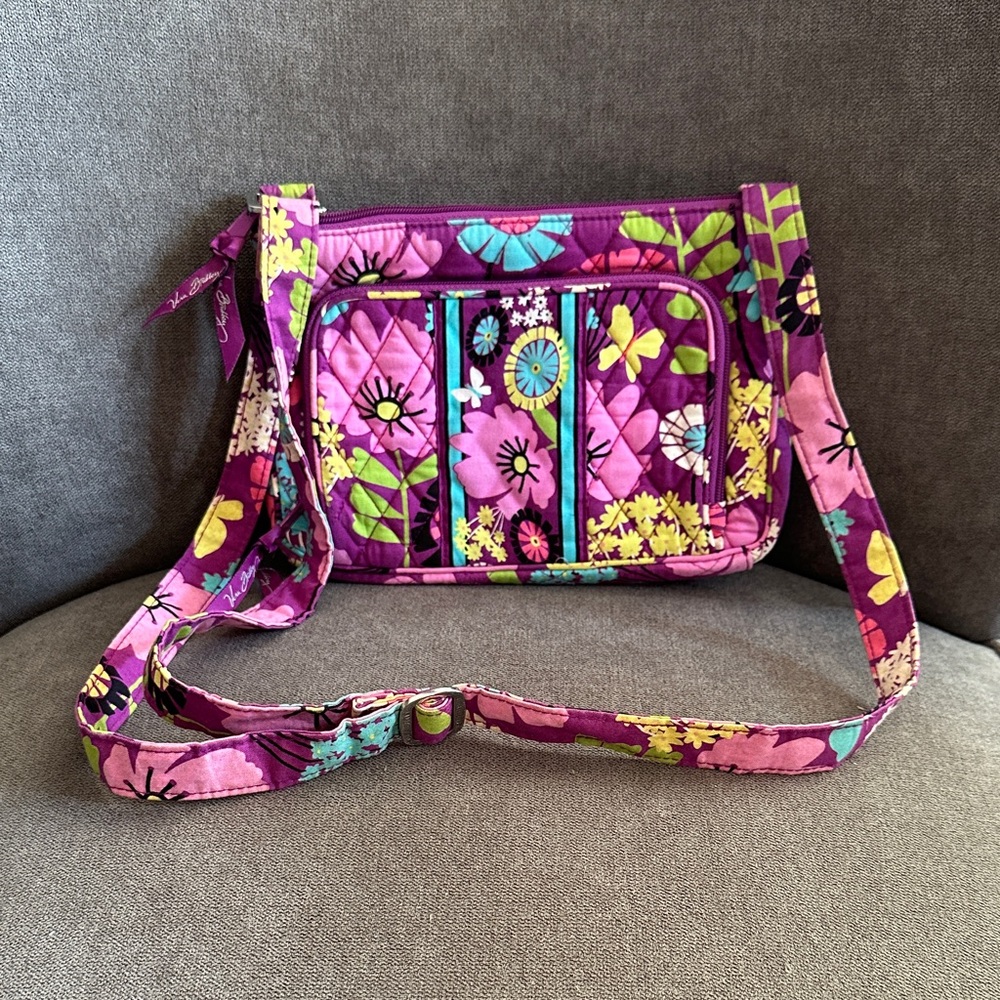 Vera Bradley Flutterby Pattern Crossbody Shoulder Bag